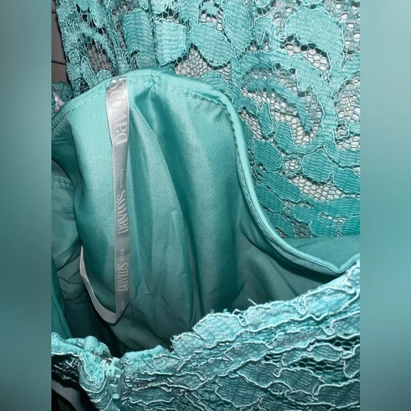 NWT Davids Bridal Long Lace Mesh Bridesmaid Dress - Picture 8 of 9